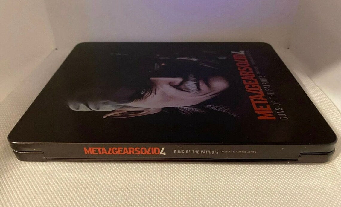 Metal Gear Solid 4 GOTP Custom made Steelbook/MetalPak Case only for (Sony PlayStation 5, Sony PlayStation 4, Xbox) New